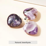 3pcs Heart Shaped Stone Necklace for DIY Jewelry Making