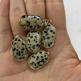 3pcs Oval Mixed Spotted Stone Lapis Lazuli Earrings Necklace Set
