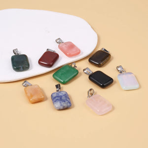 3pcs Natural Stone Pendant Quartz Agate Healing Crystals