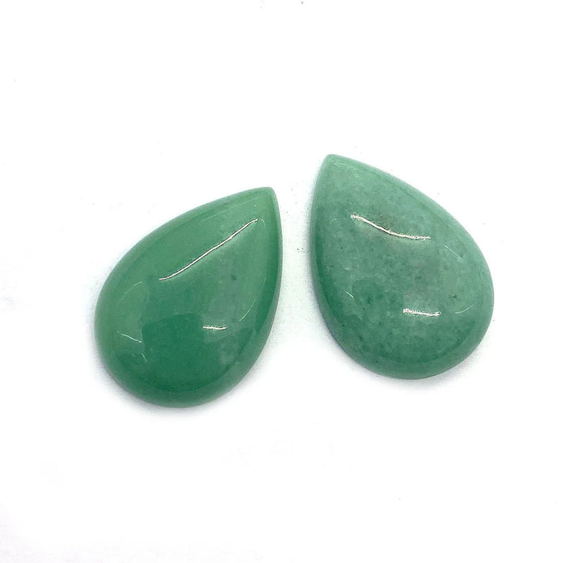 3pcs Green Agate Drop Pendant for Jewelry Making 18x25mm