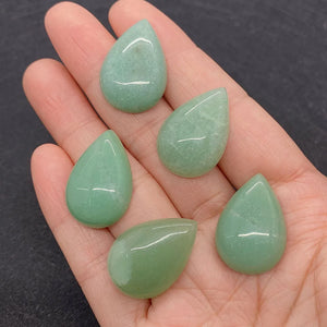 3pcs Green Agate Drop Pendant for Jewelry Making 18x25mm