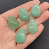 3pcs Green Agate Drop Pendant for Jewelry Making 18x25mm