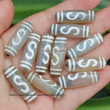 3pcs Natural Agate 28-30mm Dzi Agate, Lucky Symbol, DIY Jewelry Making