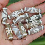 3pcs Natural Agate 28-30mm Dzi Agate, Lucky Symbol, DIY Jewelry Making