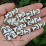 3pcs Natural Agate 28-30mm Dzi Agate, Lucky Symbol, DIY Jewelry Making