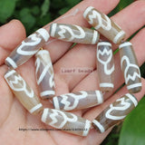 3pcs Natural Agate 28-30mm Dzi Agate, Lucky Symbol, DIY Jewelry Making