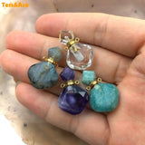 Natural Amethyst Perfume Pendant Necklace Healing Jewelry