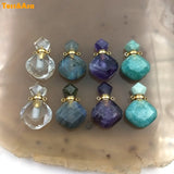 Natural Amethyst Perfume Pendant Necklace Healing Jewelry