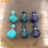 Natural Amethyst Perfume Pendant Necklace Healing Jewelry