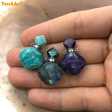 Natural Amethyst Perfume Pendant Necklace Healing Jewelry