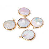 3pcs 17mm Freshwater Pearl Charm Pendants for Jewelry Making