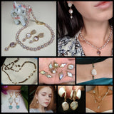3pcs 17mm Freshwater Pearl Charm Pendants for Jewelry Making