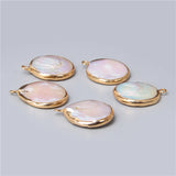 3pcs 17mm Freshwater Pearl Charm Pendants for Jewelry Making