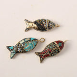3pcs Nepal Fish Pendant Charms DIY Earrings Necklace Jewelry Accessories