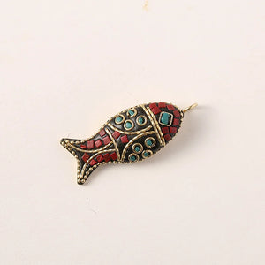 3pcs Nepal Fish Pendant Charms DIY Earrings Necklace Jewelry Accessories