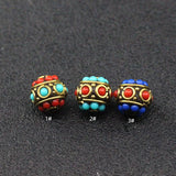 3pcs Nepalese Brass & Clay DIY Necklace Beads