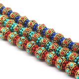 3pcs Nepalese Brass & Clay DIY Necklace Beads