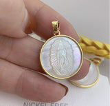 3pcs 21.5mm Natural Lady of Grace Mother Pearl Shell Pendant & Charms
