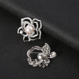 Set of 3 Christmas Pearl Bowknot Brooches for Coat Sweater Dress