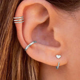 Heart Decor Earrings Minimalist Ear Clip Jewelry Unusual Accessories