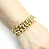 3pcs Stretchable Bead Bracelets High Stainless Steel Jewelry