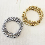 3pcs Stretchable Bead Bracelets High Stainless Steel Jewelry