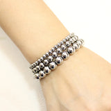 3pcs Stretchable Bead Bracelets High Stainless Steel Jewelry