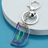 3pcs Tassel English Letter Key Chain Acrylic Accessories Europe America