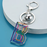 3pcs Tassel English Letter Key Chain Acrylic Accessories Europe America