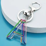 3pcs Tassel English Letter Key Chain Acrylic Accessories Europe America
