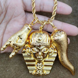 3pcs Pendant with Chain 18k Plated Copper Animal Necklace