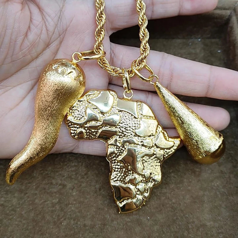 3pcs Pendant with Chain 18k Plated Copper Animal Necklace