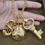 3pcs Pendant with Chain 18k Plated Copper Animal Necklace