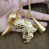 3pcs Pendant with Chain 18k Plated Copper Animal Necklace