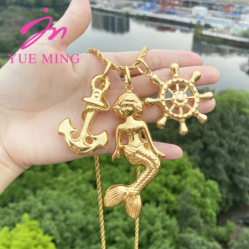 Animal Pattern Pendant Necklace 18k Plated Copper Jewelry