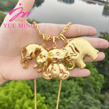 Animal Pattern Pendant Necklace 18k Plated Copper Jewelry