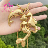 Animal Pattern Pendant Necklace 18k Plated Copper Jewelry