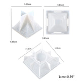 3pcs Pyramid Ashtray Resin Mold Smoke Ash Storage Box DIY Crafts