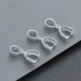 3pcs 925 Sterling Silver Pendant Clip Clasp Pinch Hook Beads Connectors