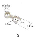 3pcs 925 Sterling Silver Pendant Clip Clasp Pinch Hook Beads Connectors