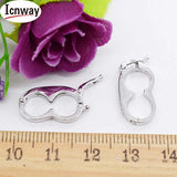 3pcs Rhinestone Gold&Silver Plated Toggle Clasp 1*2cm DIY Bracelet Necklace