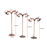 3pcs Metal Earring Display Stand Holder Jewelry Showcase Spindrift Type