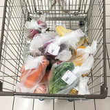 3pcs Natural Cotton Drawstring Pouch for Vegetable Fruit Mesh Net Bag
