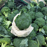 3pcs Natural Cotton Drawstring Pouch for Vegetable Fruit Mesh Net Bag