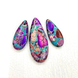 Emperor Stone Beads Droplet Shaped Pendant Earrings Set