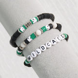 3pcs/Set Personalized Letter Polymer Clay Heishi Bead Bracelet Teacher Bangle