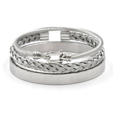 3pcs/Set Roman Numbers Bracelets & Bangles Stainless Steel Love Bangles