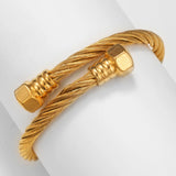 Roman Numbers Bracelet & Bangle Set for Men Stainless Steel Punk Jewelry