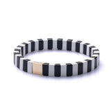 3pcs/Set Vsco Girl Enamel Bracelet Tile Tila Beads Stretch Bangle