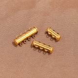 3pcs Stainless Steel 4 Loops Magnetic Slide Tube Clasps for DIY Jewelry Making